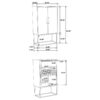Borman 2-door Home Bar Cabinet Wine Storage Walnut and Black