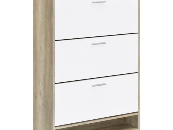 Denia 3-tier Engineered Wood Shoe Cabinet White