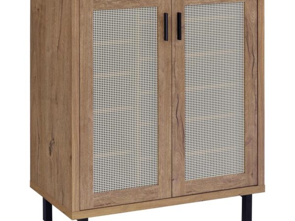 Teller 2-door Shoe Storage Cabinet Natural Oak