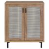 Teller 2-door Shoe Storage Cabinet Natural Oak