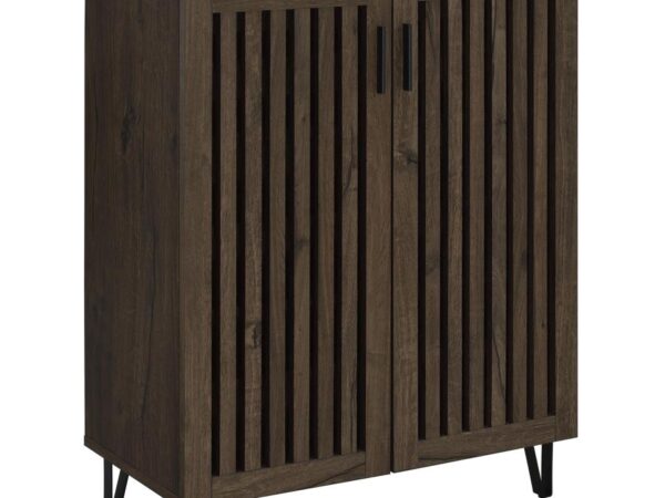 Brixton 2-door Entryway Shoe Storage Cabinets Smoked Oak
