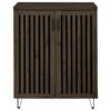Brixton 2-door Entryway Shoe Storage Cabinets Smoked Oak
