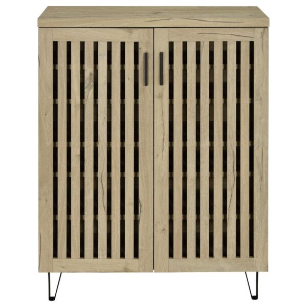 Brixton 2-door Entryway Shoe Storage Cabinets White Oak