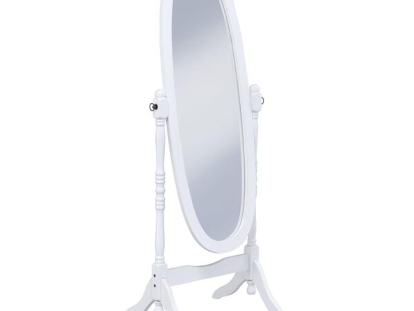 Foyet Wood Adjustable Full Length Cheval Mirror White