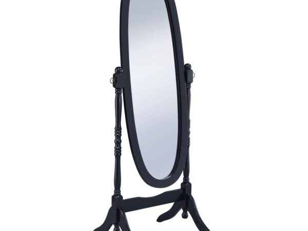 Foyet Wood Adjustable Full Length Cheval Mirror Black