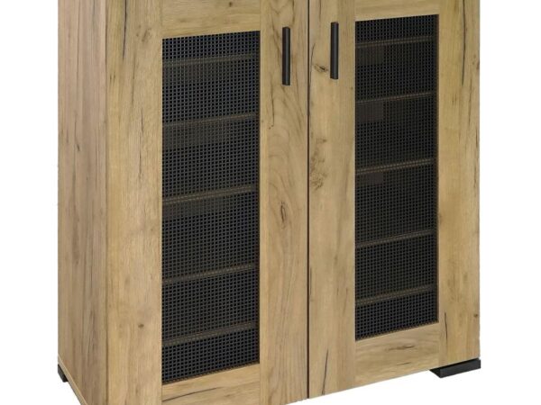 Bristol 6-shelf Engineered Wood Shoe Cabinet Golden Oak