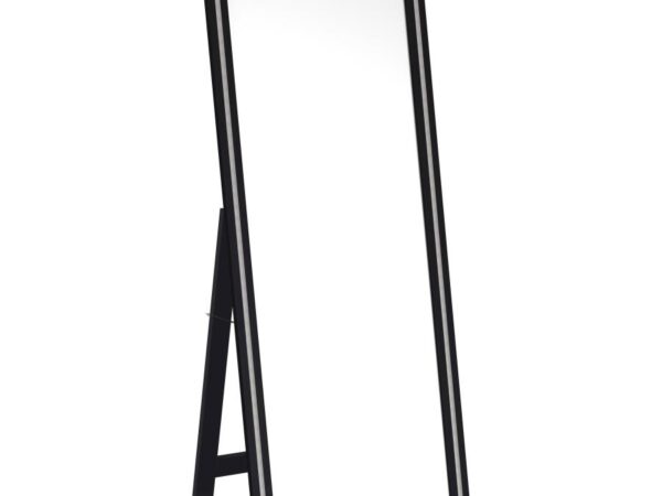 Windrose 28 x 67 Inch Tempered LED Standing Mirror Black