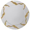Dorinda 36 x 36 Inch Round Kintsugi Style Wall Mirror Gold