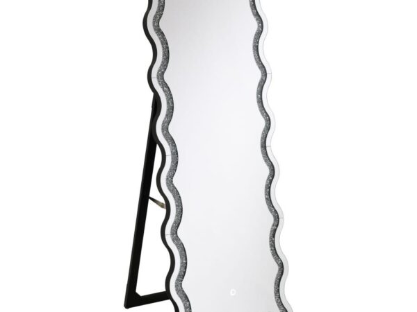 Brixey 24 x 63 Inch LED Lighting Standing Floor Mirror Black