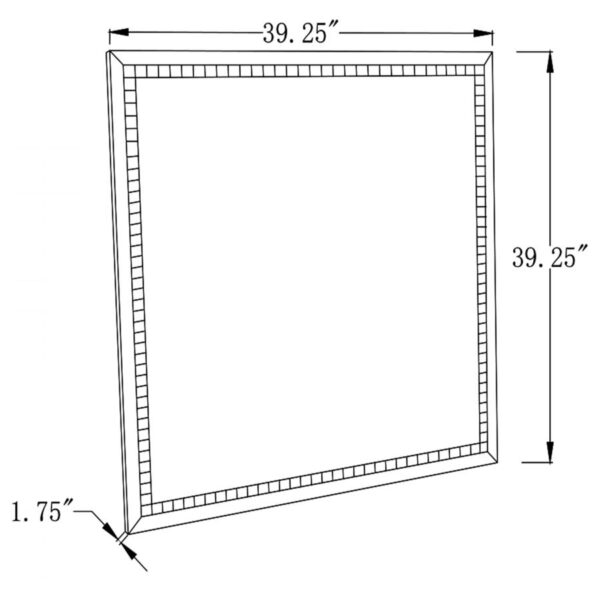 Noelle 39 x 39 Inch Wall Mirror with LED Lighting Silver