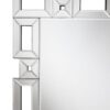 Tavin 24 x 65 Inch Geometric Frame Standing Mirror Silver