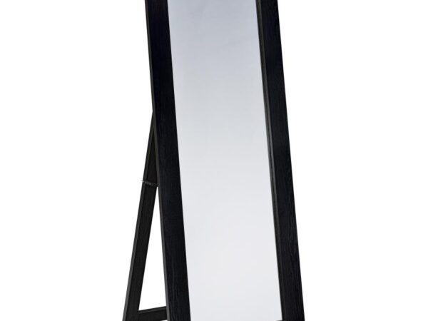 Cadence Tempered Glass Full Length Standing Mirror Black Oak