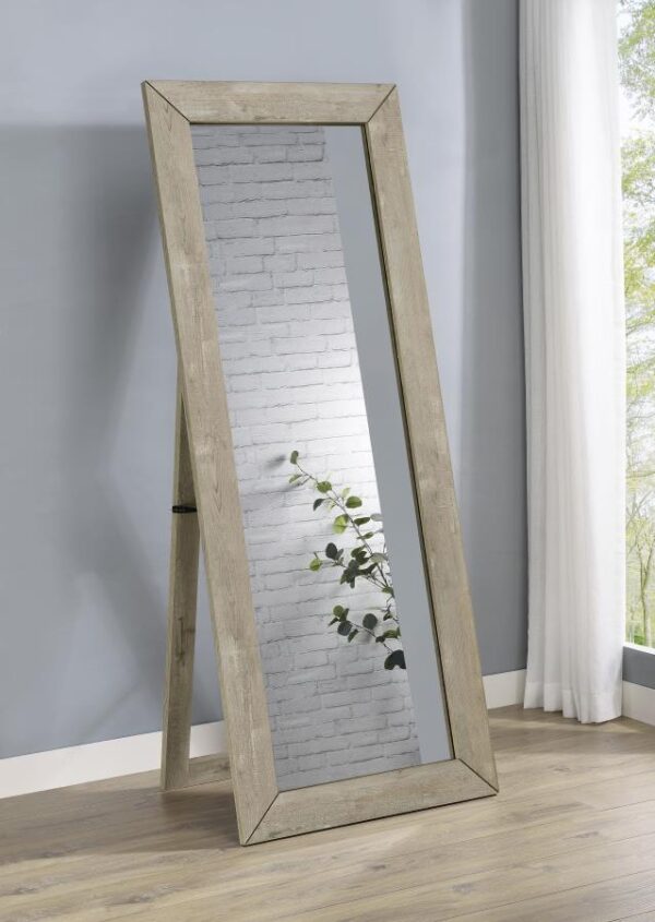 Cadence Tempered Glass Full Length Mirror Grey Washed Oak