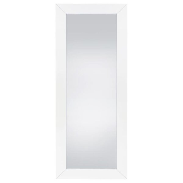 Cadence Tempered Glass Full Length Mirror White High Gloss