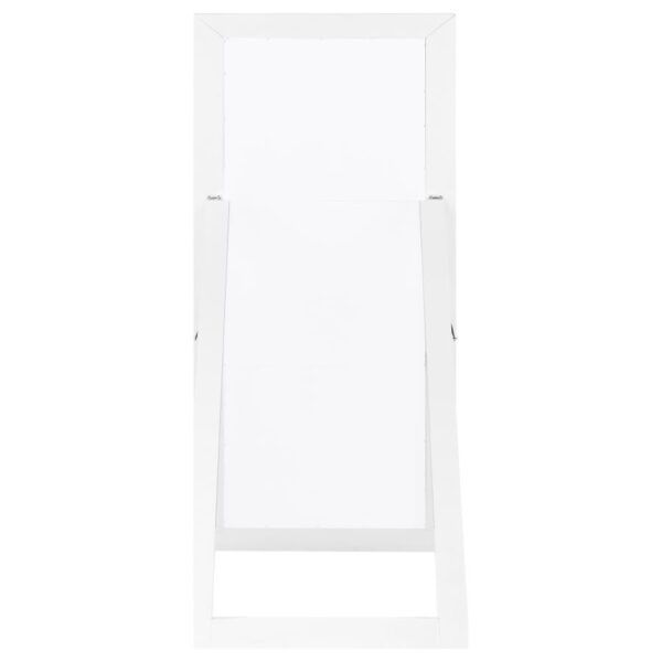 Cadence Tempered Glass Full Length Mirror White High Gloss