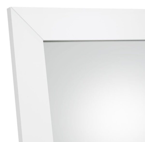 Cadence Tempered Glass Full Length Mirror White High Gloss