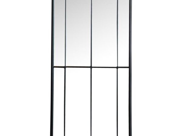 Annetta 24 x 52 Inch Window Pane Wall Mirror Black