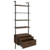 Owens 96-inch 4-shelf Storage Wall Bookshelf Walnut