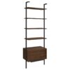 Owens 96-inch 4-shelf Storage Wall Bookshelf Walnut