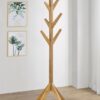 Margaret Solid Wood Coat Rack Clothing Hanger Natural Oak