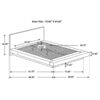 Jessica Wood Eastern King LED Panel Bed Cappuccino