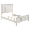 Sandy Beach Wood Queen Panel Bed Cream White