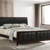 Carlton Wood Eastern King Panel Bed Cappuccino
