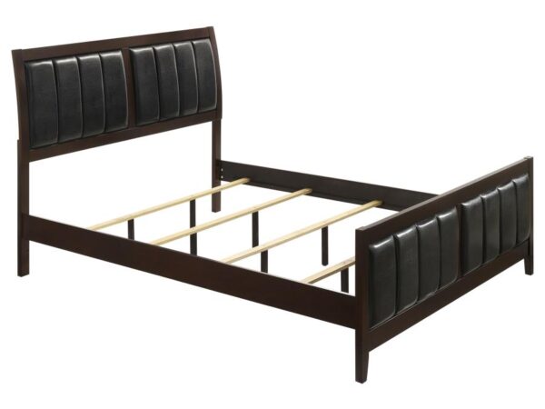 Carlton Wood Eastern King Panel Bed Cappuccino