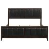 Carlton Wood Eastern King Panel Bed Cappuccino