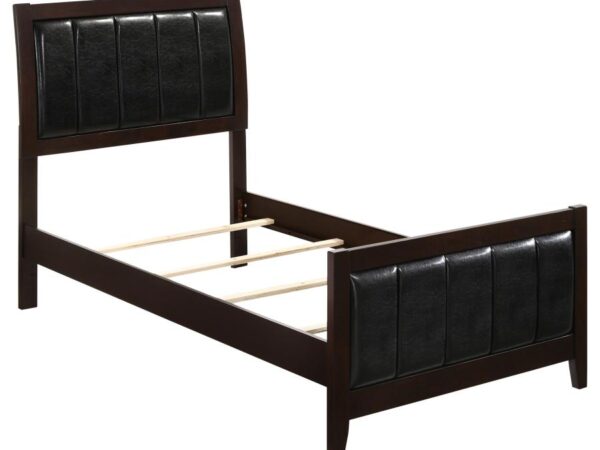 Carlton Wood Twin Panel Bed Cappuccino