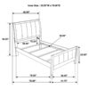 Carlton Wood Twin Panel Bed Cappuccino
