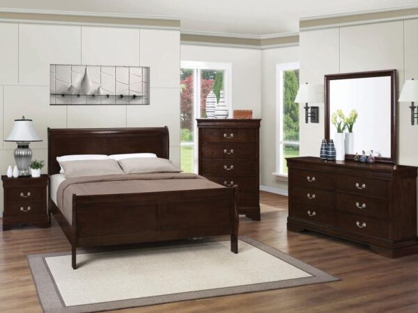 Louis Philippe 5-piece Queen Bedroom Set Cappuccino