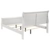 Louis Philippe 47-inch Full Sleigh Panel Bed White