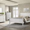 Louis Philippe 47-inch Eastern King Sleigh Panel Bed White