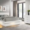 Jessica 4-piece Queen LED Bedroom Set Snow White