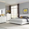 Felicity 6-piece Eastern King Bedroom Set White High Gloss