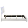 Felicity Wood Queen LED Panel Bed White High Gloss