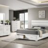 Felicity Eastern King Storage Bed White High Gloss