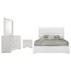 Felicity 4-piece Eastern King Bedroom Set White High Gloss