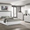 Felicity 53-inch Upholstered Eastern King Platform Bed White