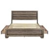 Kauffman Wood Eastern King Storage Panel Bed Washed Taupe