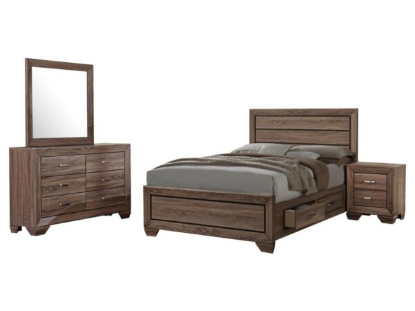 Kauffman 4-piece Queen Bedroom Set Washed Taupe