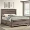 Kauffman Wood Queen Storage Panel Bed Washed Taupe