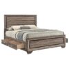 Kauffman Wood Queen Storage Panel Bed Washed Taupe