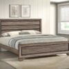 Kauffman Wood Eastern King Panel Bed Washed Taupe