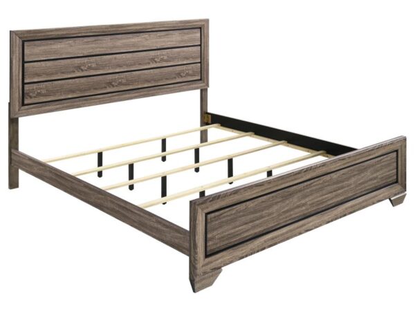 Kauffman Wood Eastern King Panel Bed Washed Taupe