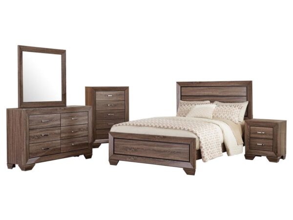 Kauffman 5-piece Queen Bedroom Set Washed Taupe