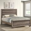 Kauffman Wood Queen Panel Bed Washed Taupe