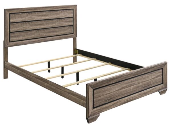 Kauffman Wood Queen Panel Bed Washed Taupe