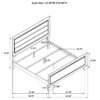 Kauffman Wood Queen Panel Bed Washed Taupe